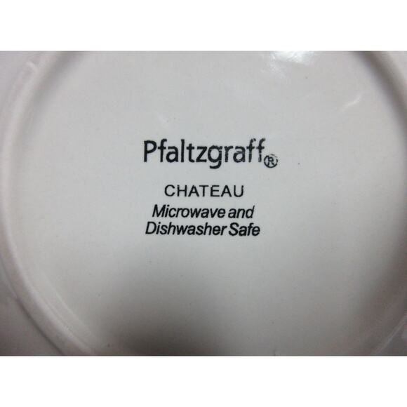 Pfaltzgraff Chateau Round Brown Rim 6" Embossed Ceramic Plates Set of 4 - Picture 6 of 6